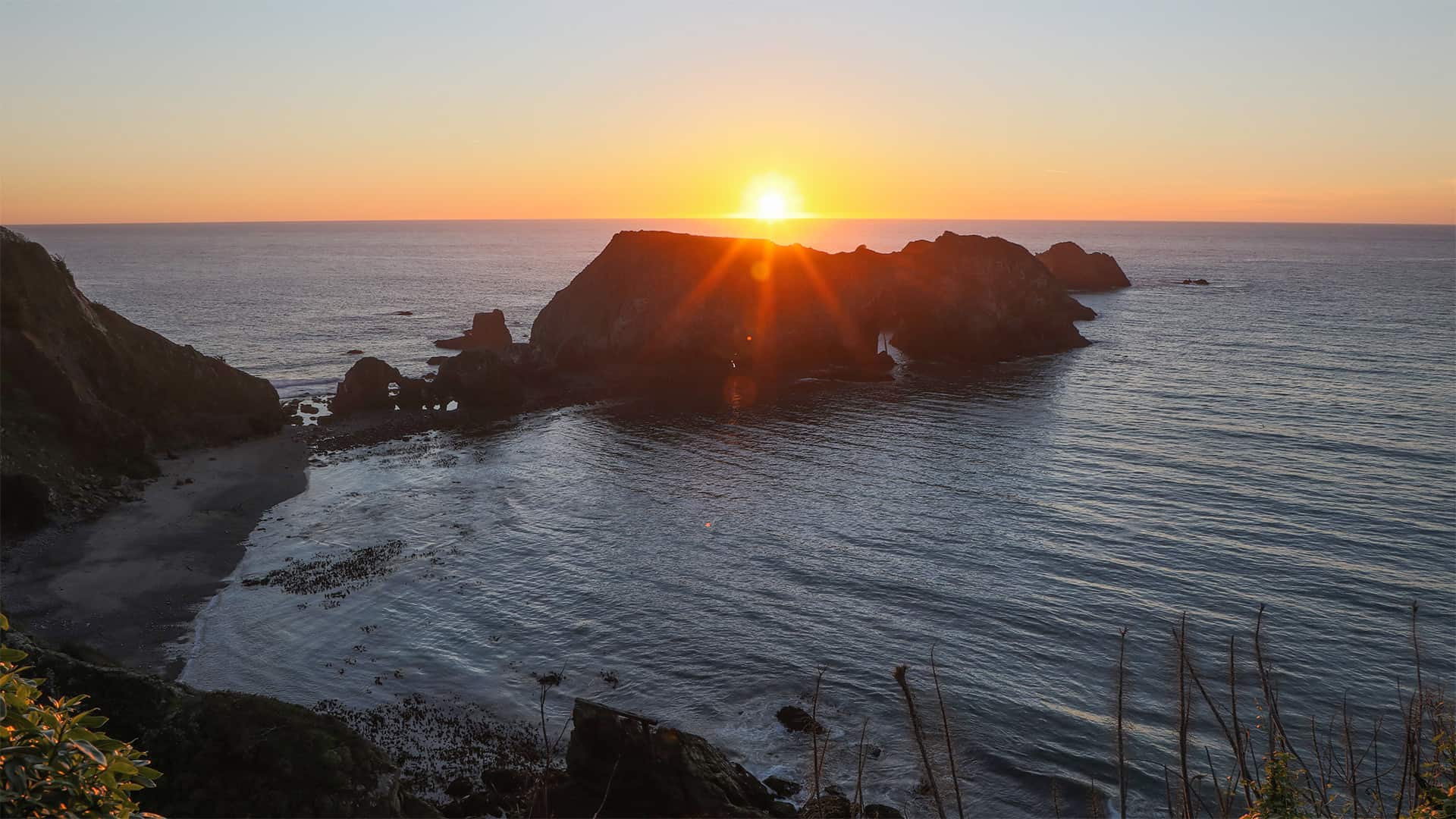 Sacred Rock At Sunset